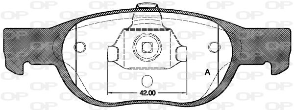 OPEN PARTS Комплект тормозных колодок, дисковый тормоз BPA0588.10